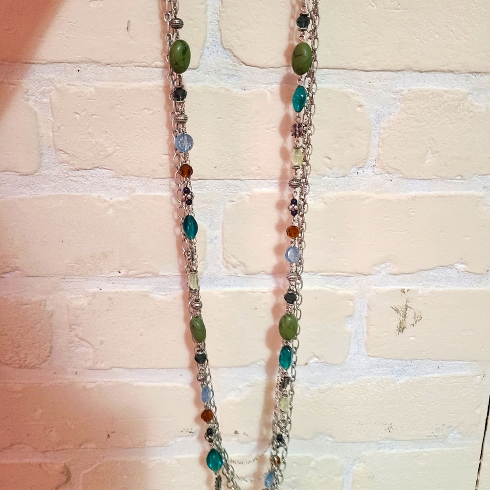 Long decorative necklace